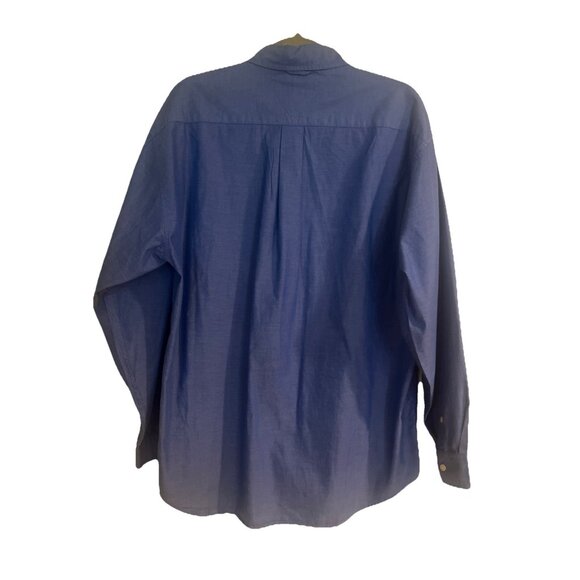 Tommy Hilfiger Dress Shirt Mens Large Blue Long Sleeve Button Up 80s 2 Ply Adult - Picture 3 of 10